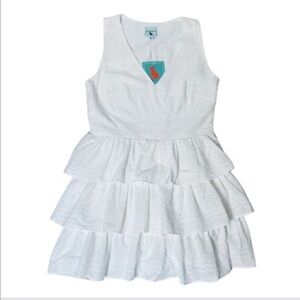 Haley and The Hound Chic White Tiered Sleeveless Dress